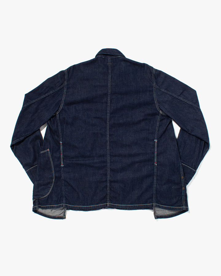 Japanese Repro Denim Jacket, XL, Kapital, Dark Wash with Angled Pockets