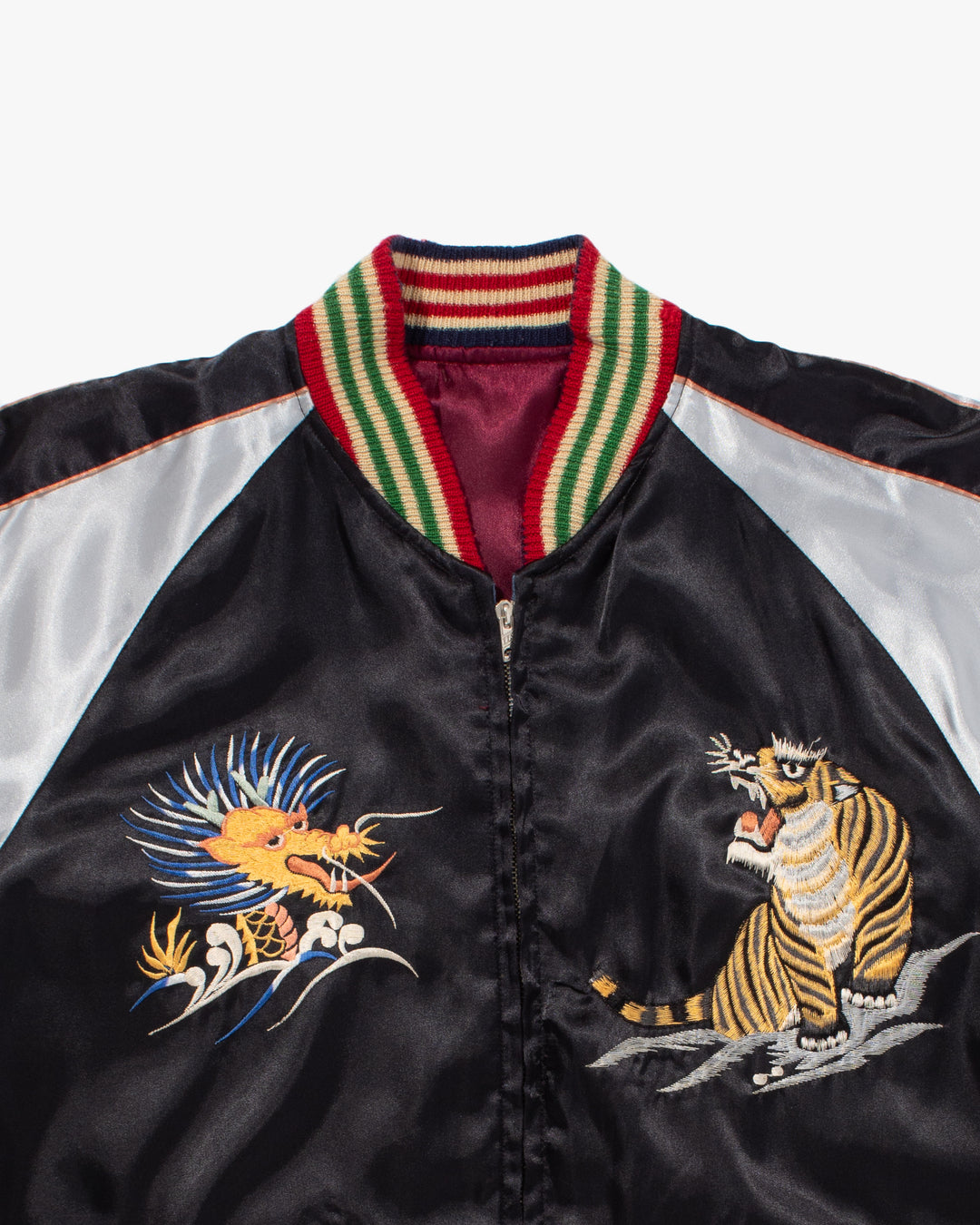 Japanese Repro Souvenir Jacket, Reversible, L, Black with Tiger