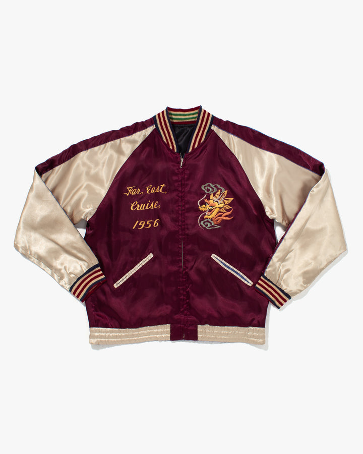 Japanese Repro Souvenir Jacket, Reversible, L, Black with Tiger