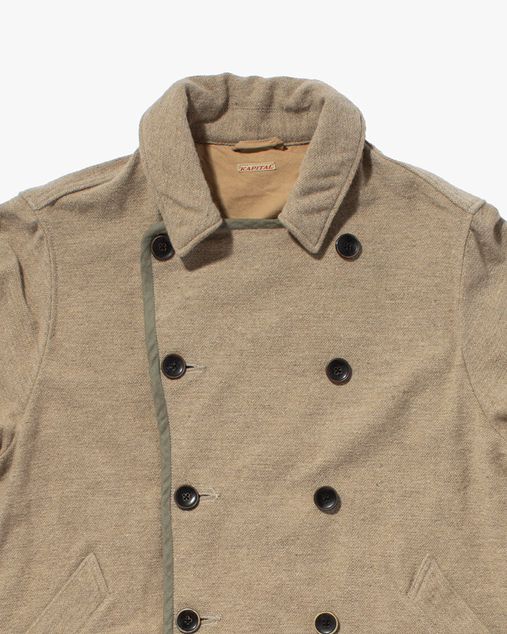 Japanese Repro Pea Coat, XL, Kapital, Beige and Khaki