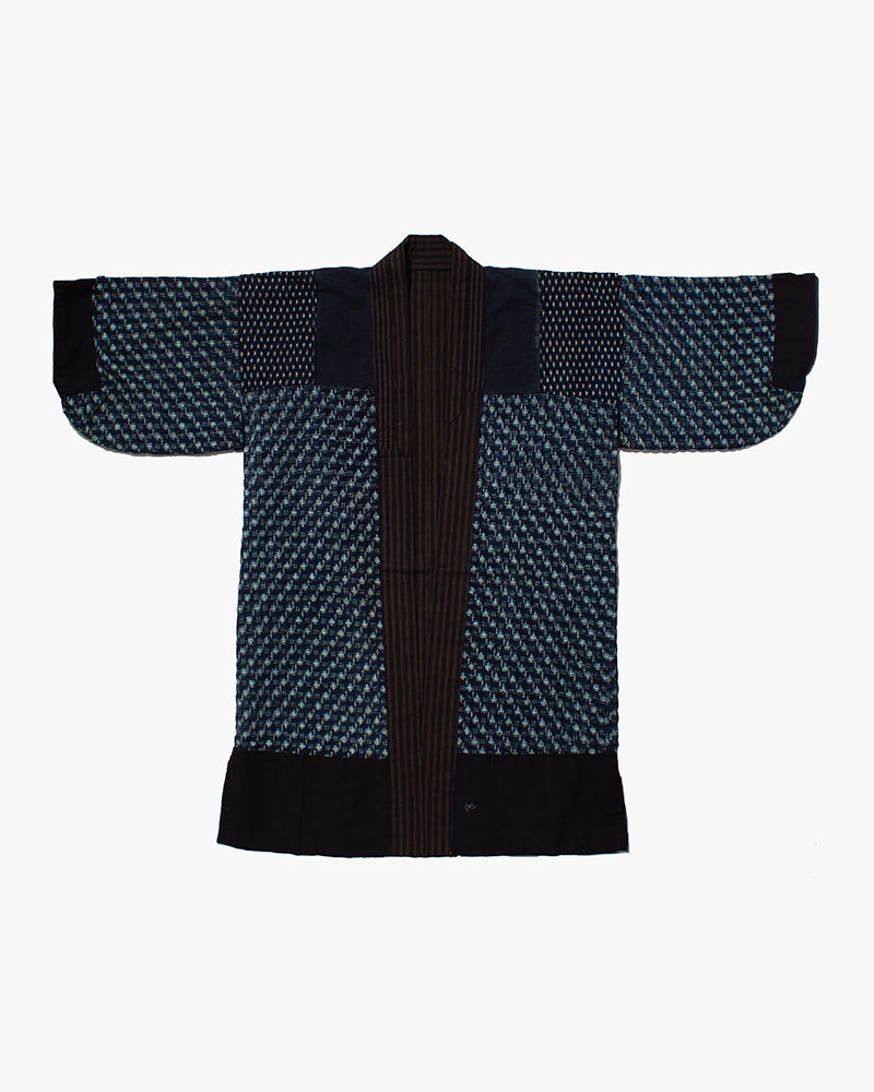 Vintage Noragi Jacket, Indigo Multi Patchwork