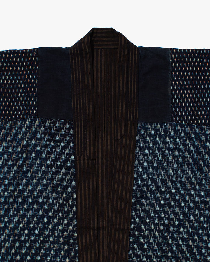 Vintage Noragi Jacket, Indigo Multi Patchwork