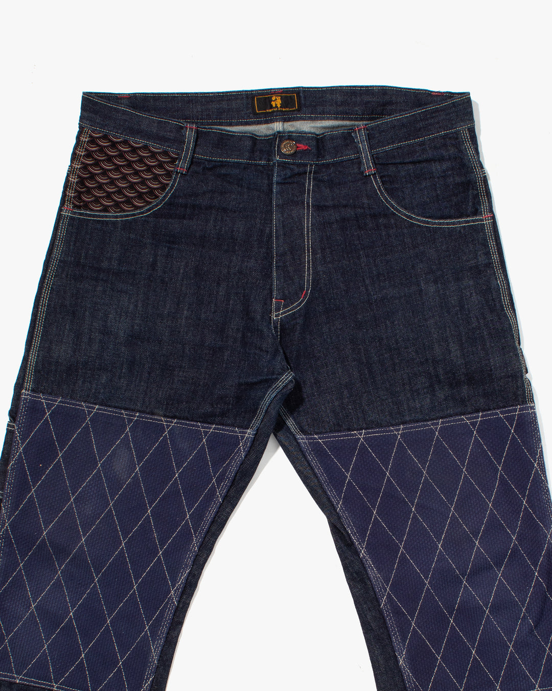 Japanese Repro Denim Jeans, Zen Denim, Sashiori Patchwork - 38"