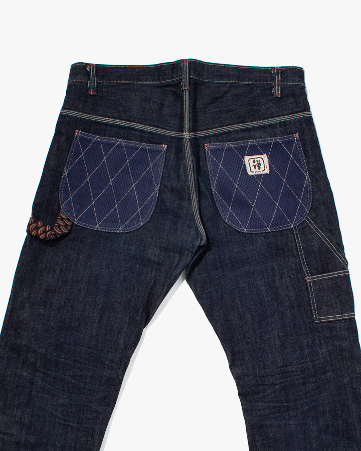 Japanese Repro Denim Jeans, Zen Denim, Sashiori Patchwork - 38"