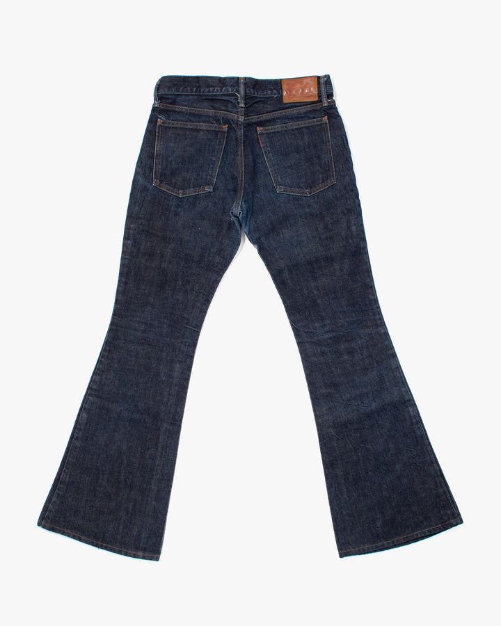 Japanese Repro Denim Jeans, Hinoya, Dark Wash with Flare - 32"
