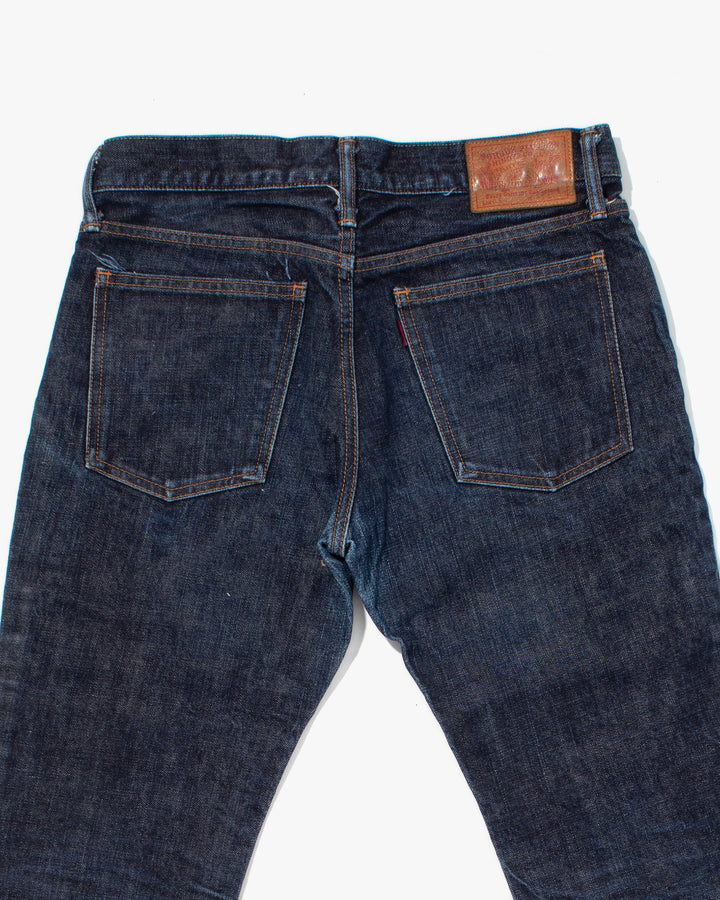 Japanese Repro Denim Jeans, Hinoya, Dark Wash with Flare - 32"