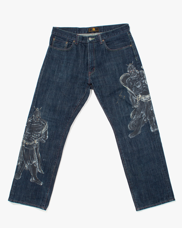 Japanese Repro Denim Jeans, Zen Denim, Painted Warriors - 36"