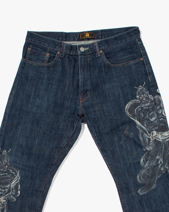 Japanese Repro Denim Jeans, Zen Denim, Painted Warriors - 36"