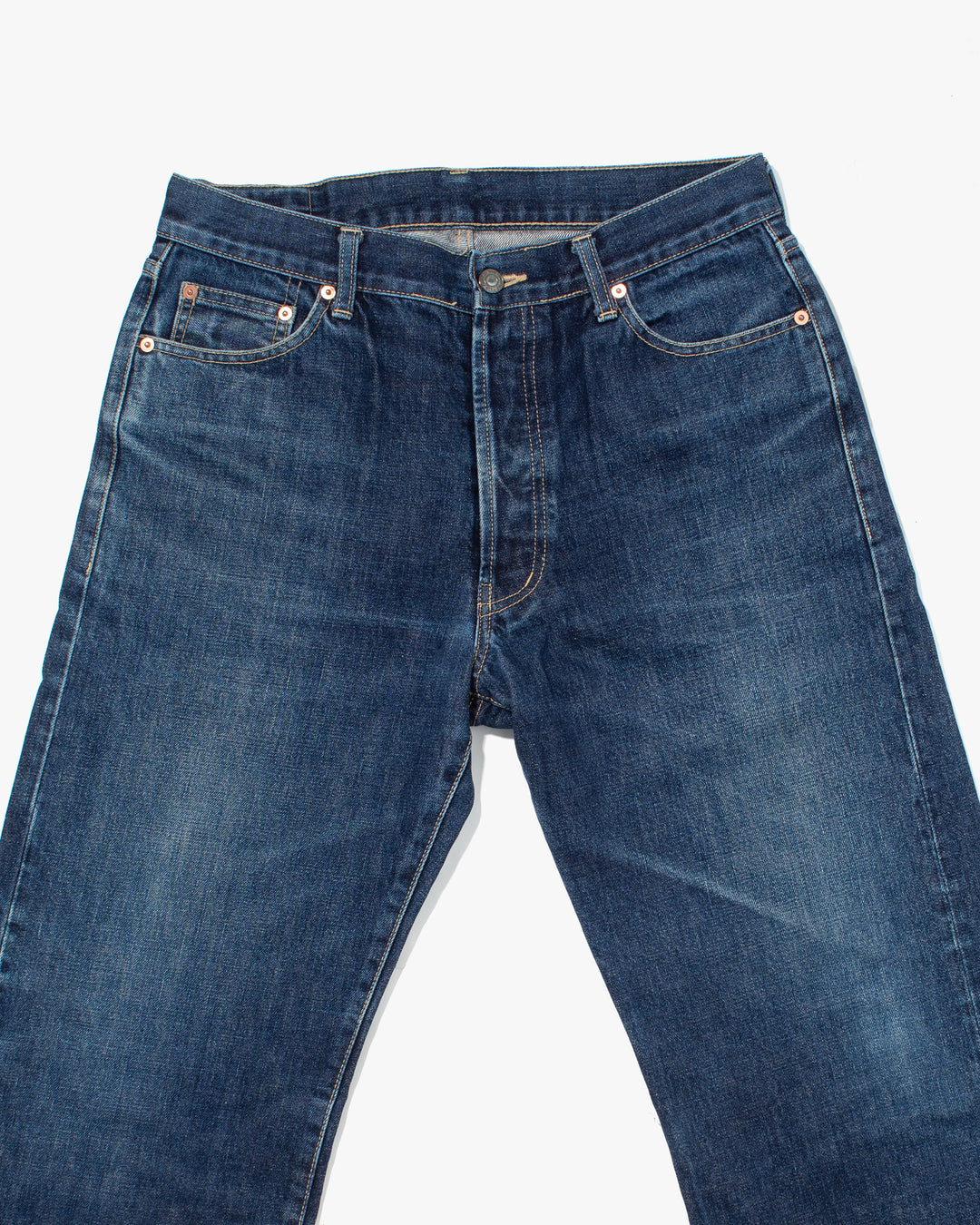 Japanese Repro Selvedge Denim Jeans, Nozomi Ishiguro, Medium Wash - 33"