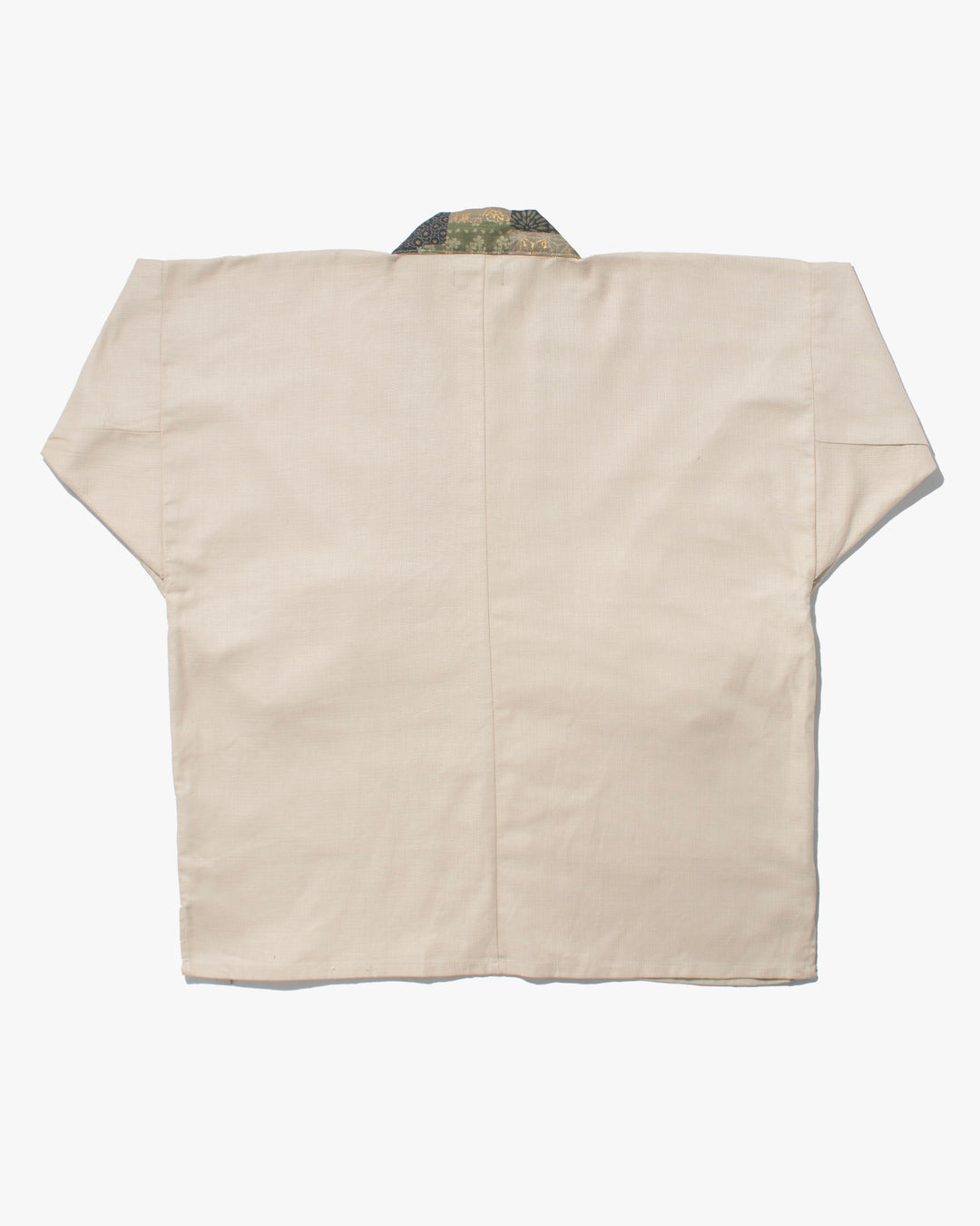 Kiriko Original Jacket, Modern Noragi, Cream and Multi Patchwork, Sage and Gold