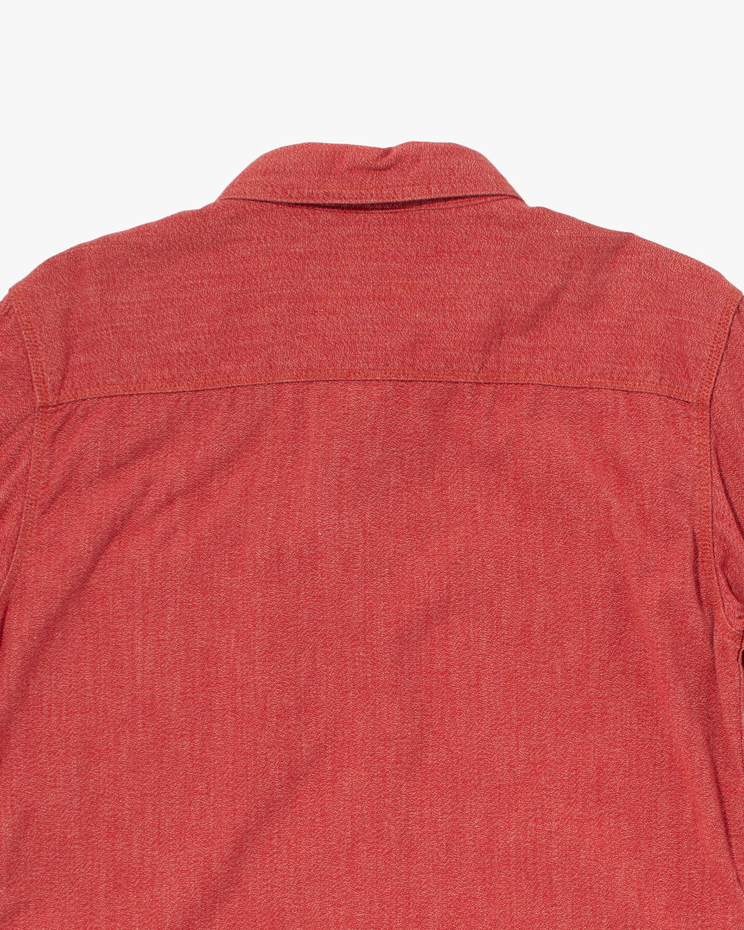 Japanese Repro Denim Button Up Shirt, Flat Head, Red - S
