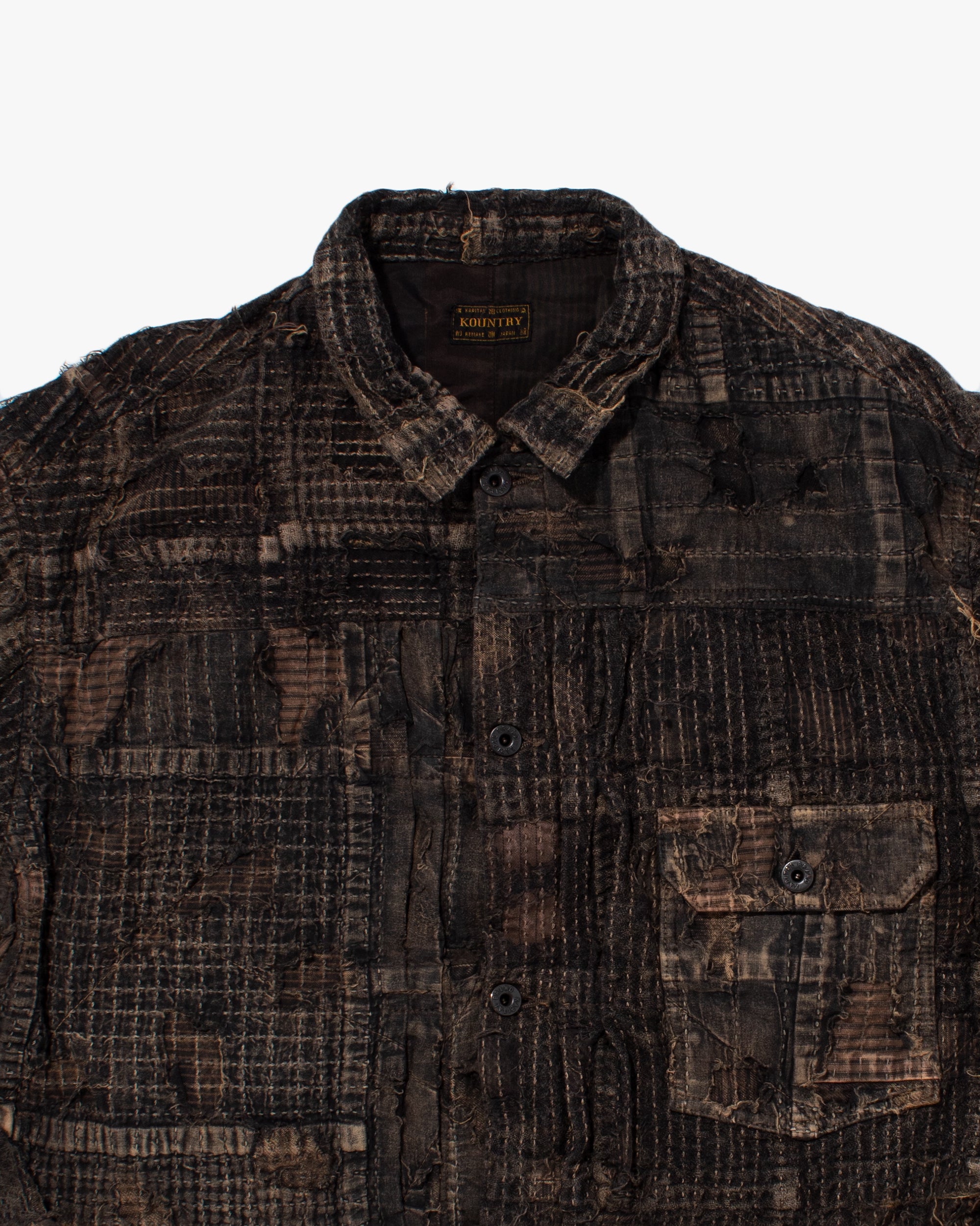 ヴィンテージKAPITAL KOUNTRY BOROユーズド加工シャツジャケット Japanese Repro Jacket, Kapital Kountry, Patched Boro Style