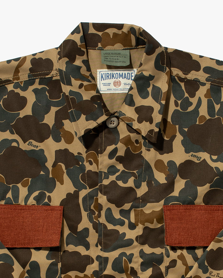 Kiriko Custom Military Jacket, Camo Patched, Obi Phoenix 