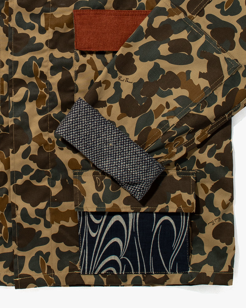 Kiriko Custom Military Jacket, Camo Patched, Obi Phoenix 