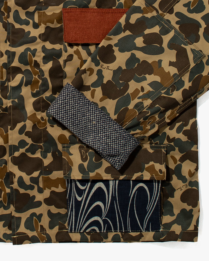 Kiriko Custom Military Jacket, Camo Patched, Obi Phoenix 