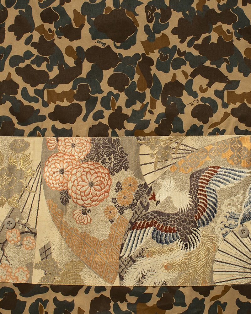 Kiriko Custom Military Jacket, Camo Patched, Obi Phoenix 