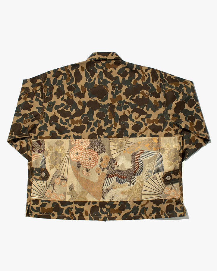 Kiriko Custom Military Jacket, Camo Patched, Obi Phoenix 