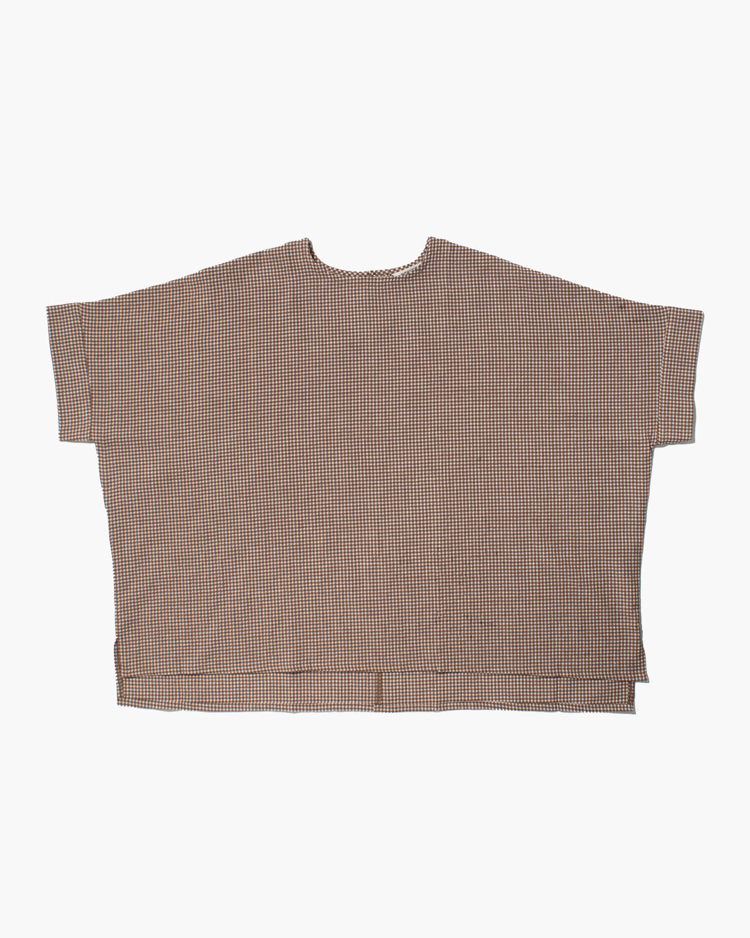 ToK Tunic, Oversized, Brown Gingham