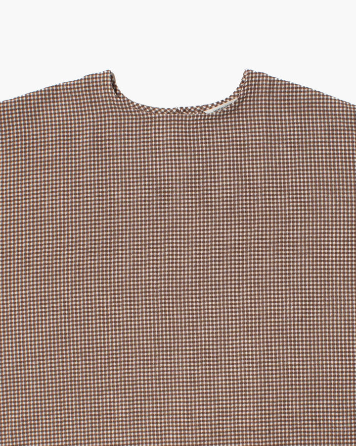 ToK Tunic, Oversized, Brown Gingham