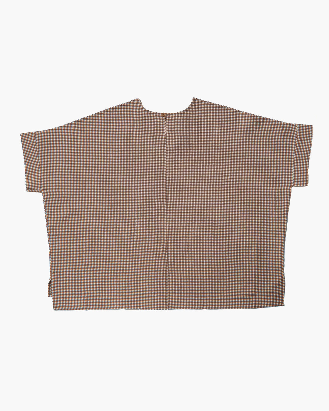 ToK Tunic, Oversized, Brown Gingham