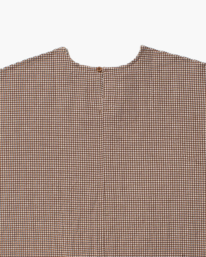 ToK Tunic, Oversized, Brown Gingham