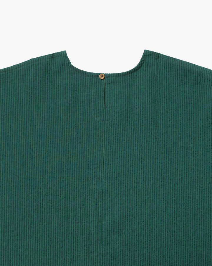 ToK Tunic, Oversized, Teal with Indigo Shima