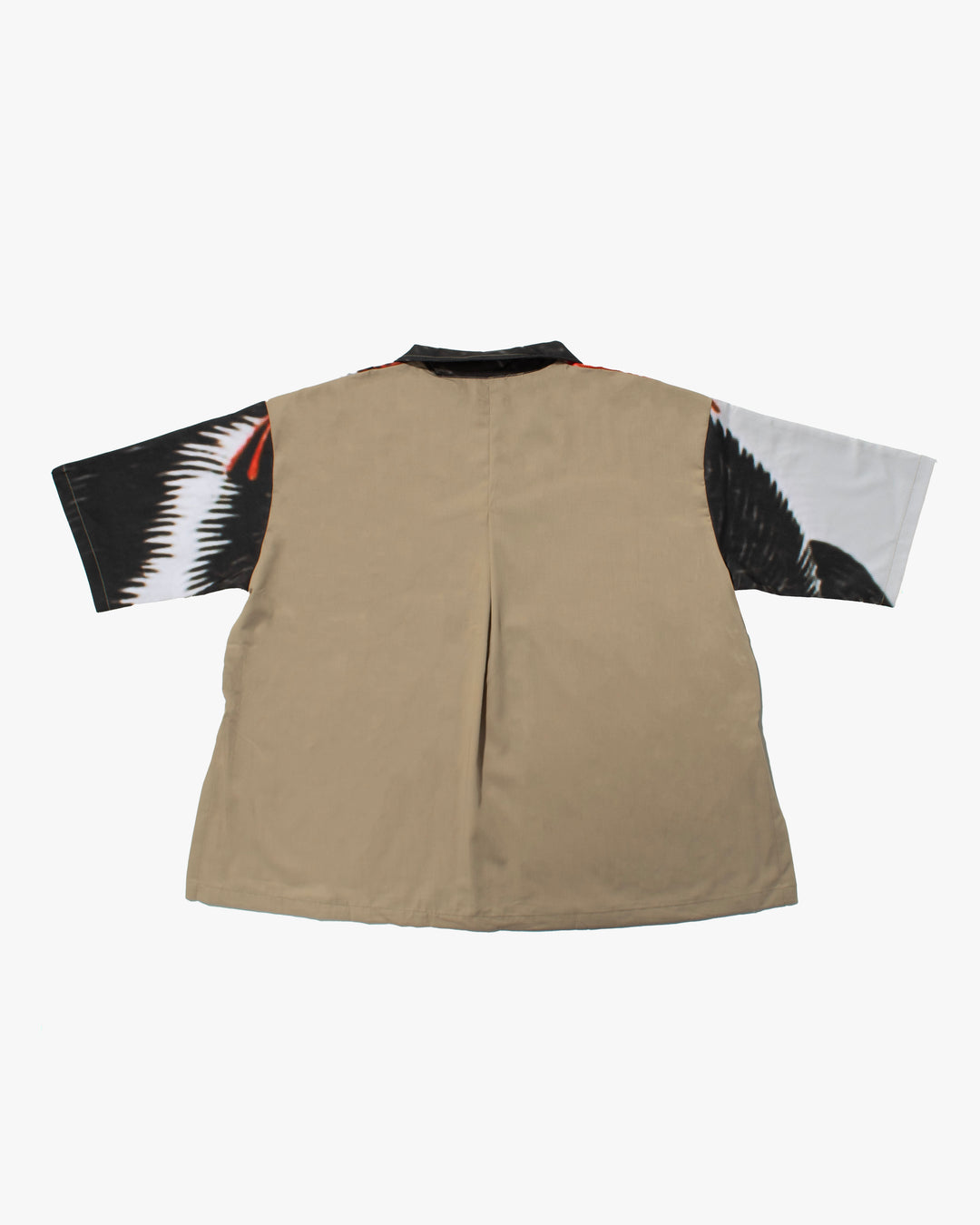Wa-Modern Short Sleeve Button Up Shirt, Be Neko