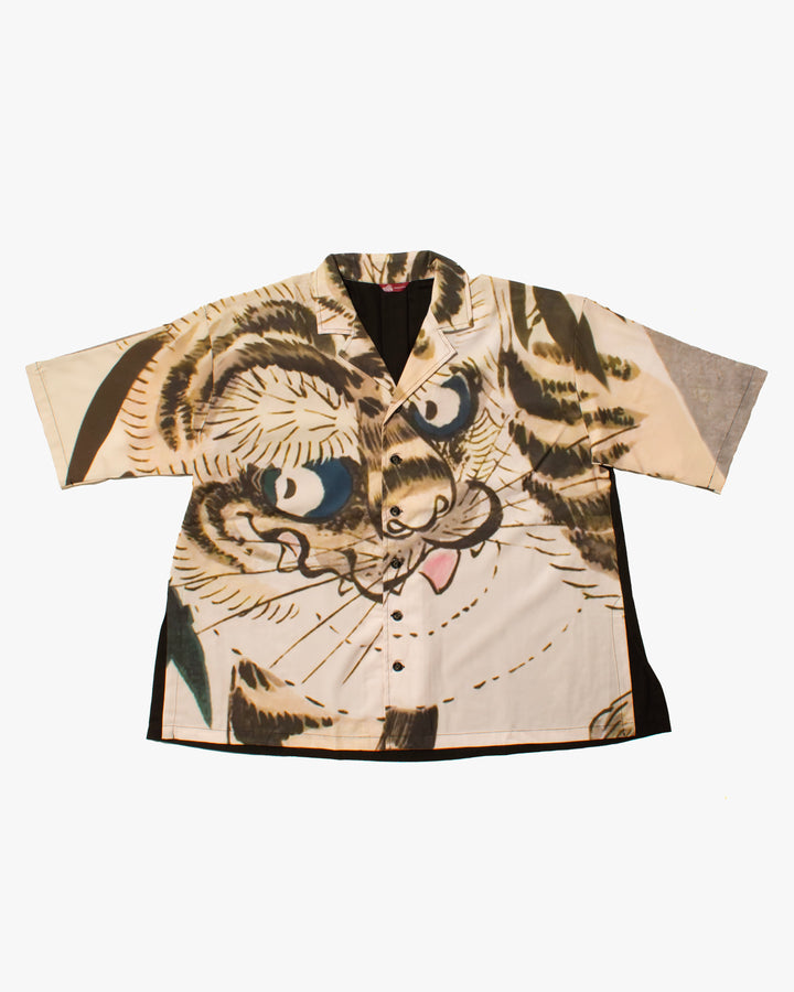 Wa-Modern Short Sleeve Button Up Shirt, BK Tora