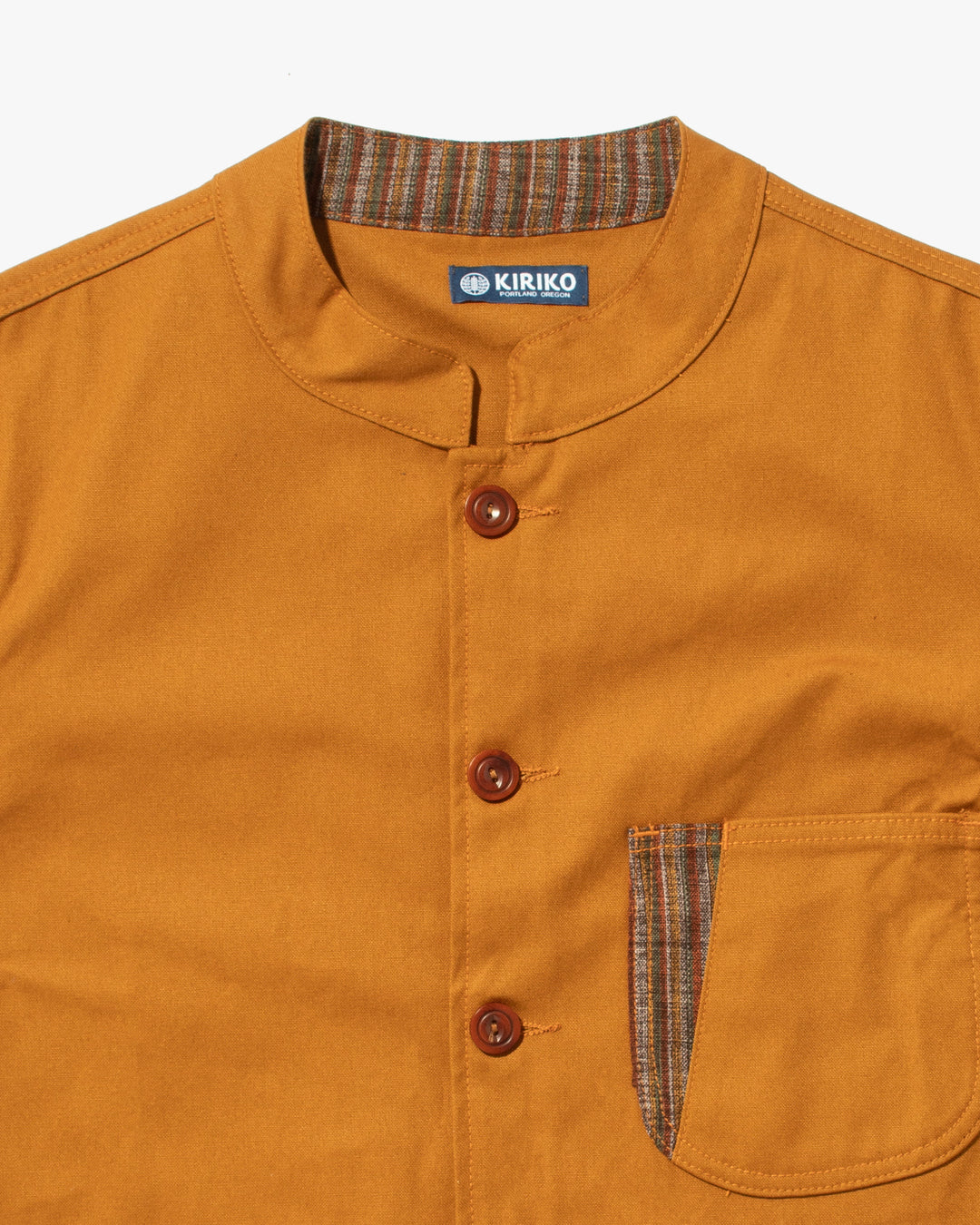 Kiriko Original Mandarin Collar Lightweight Jacket, Mustard
