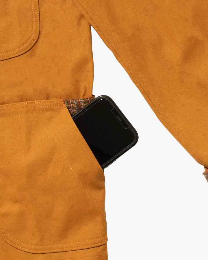 Kiriko Original Mandarin Collar Lightweight Jacket, Mustard