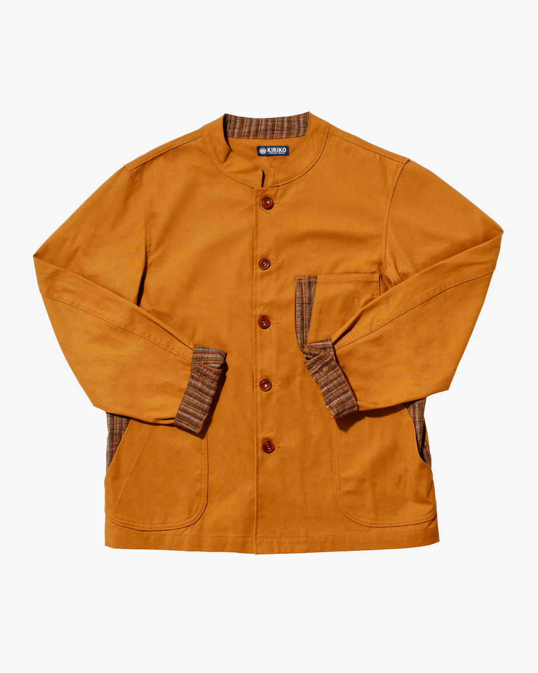 Kiriko Original Mandarin Collar Lightweight Jacket, Mustard