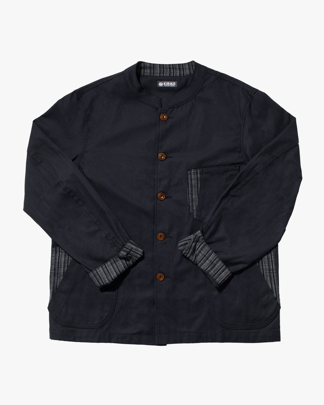 Kiriko Original Mandarin Collar Lightweight Jacket, Navy