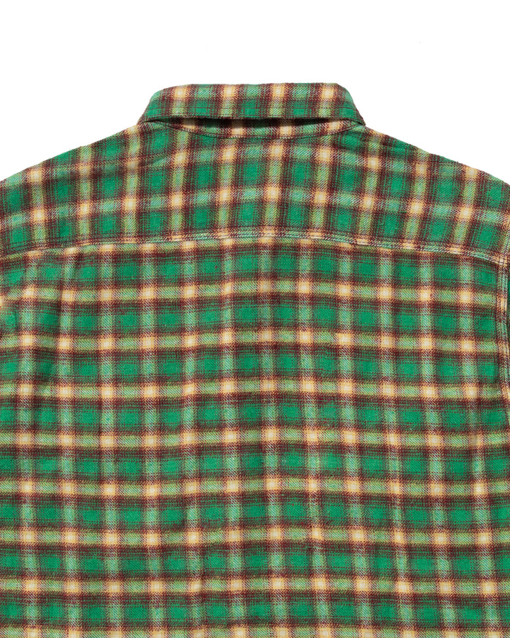 Japanese Repro Button Up Shirt, Houston, Green and Yellow Plaid- XL