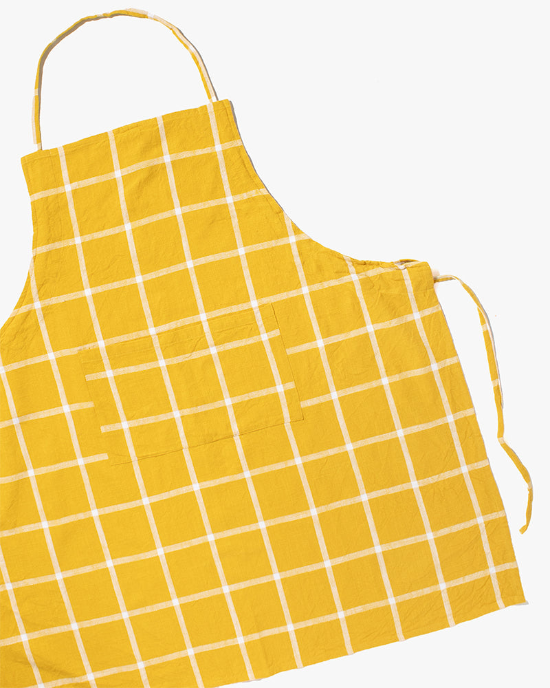 Tag, Classic Check Slub Apron, Honey
