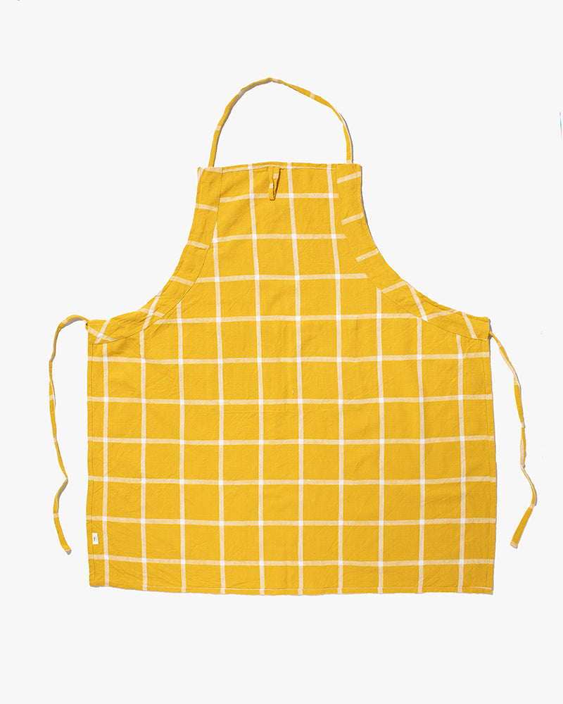 Tag, Classic Check Slub Apron, Honey