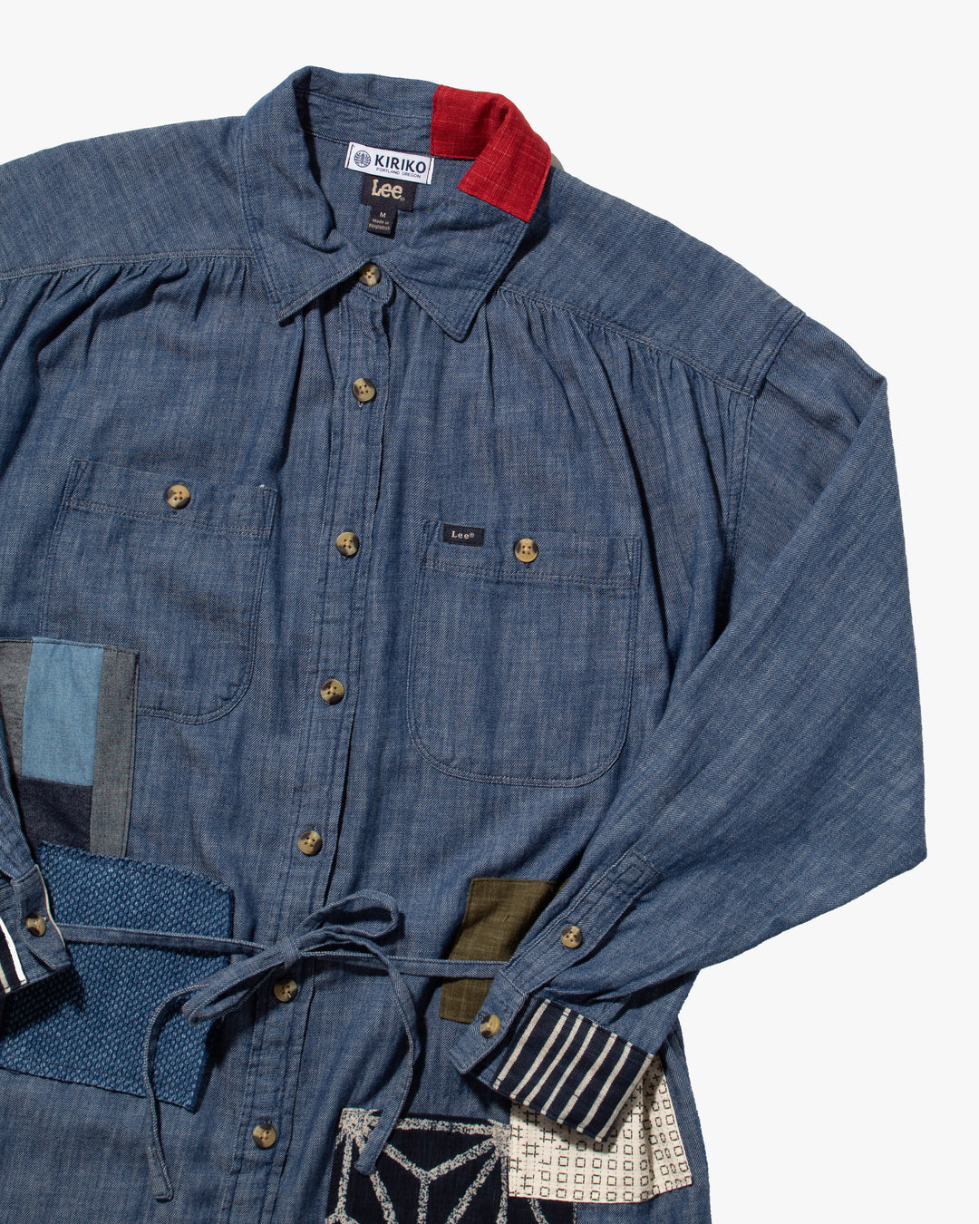 Kiriko Custom Patched Lee Shirt Dress, Denim