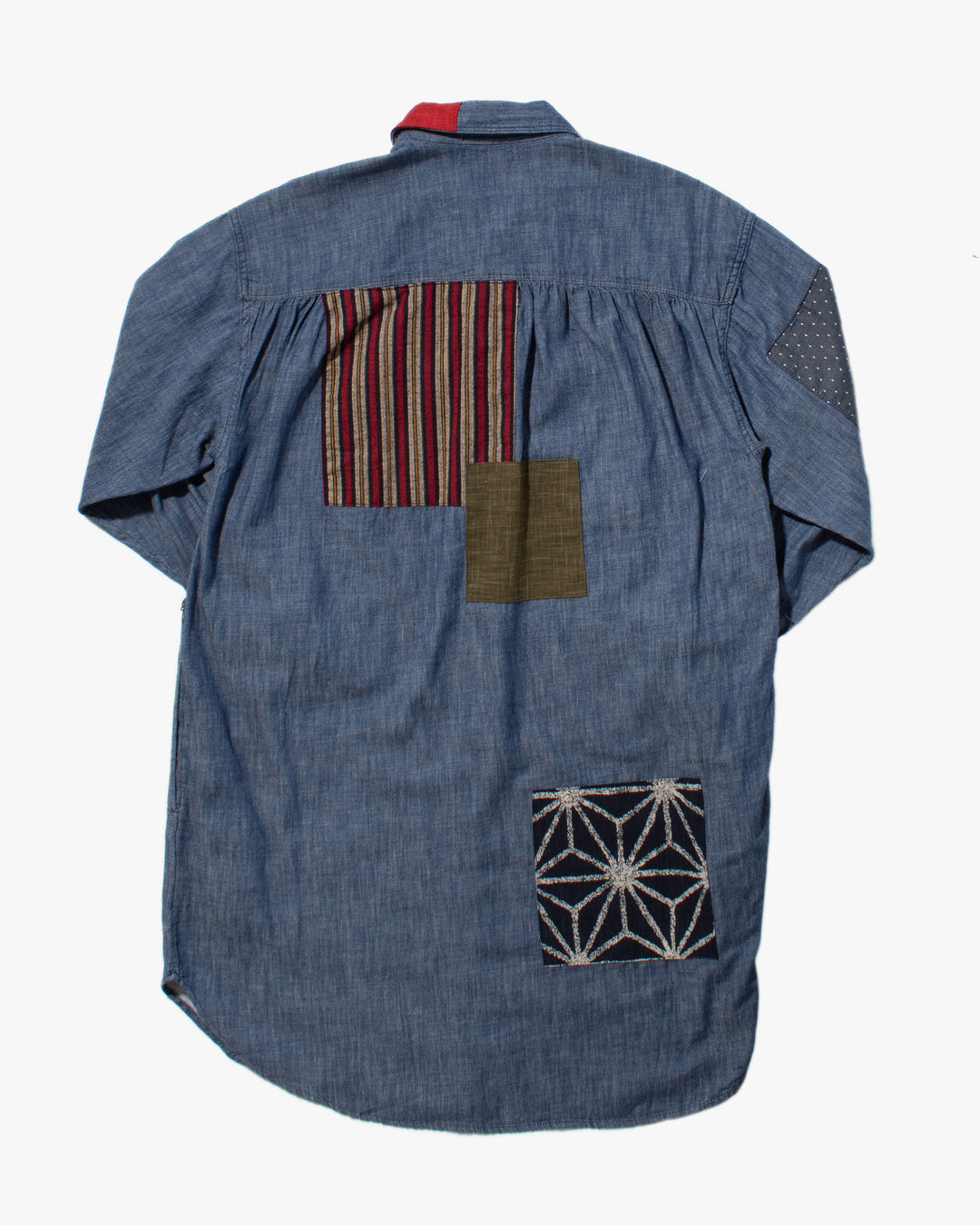Kiriko Custom Patched Lee Shirt Dress, Denim