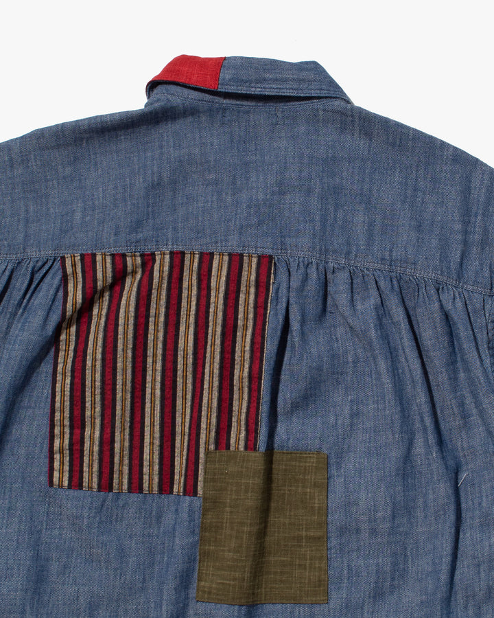 Kiriko Custom Patched Lee Shirt Dress, Denim