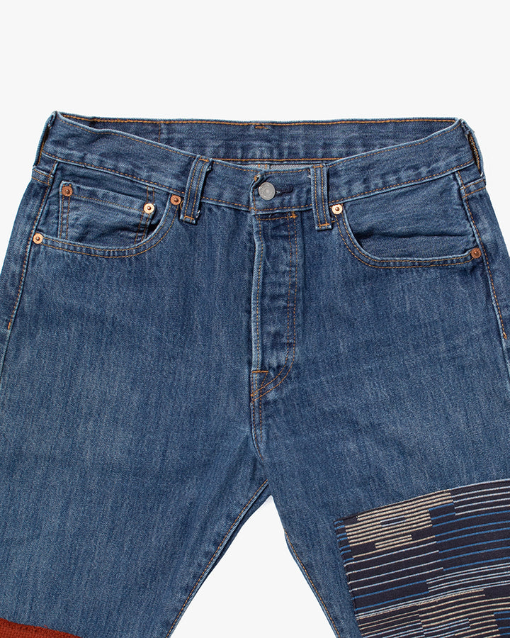 Kiriko Custom Patched Denim Jeans, Levi&