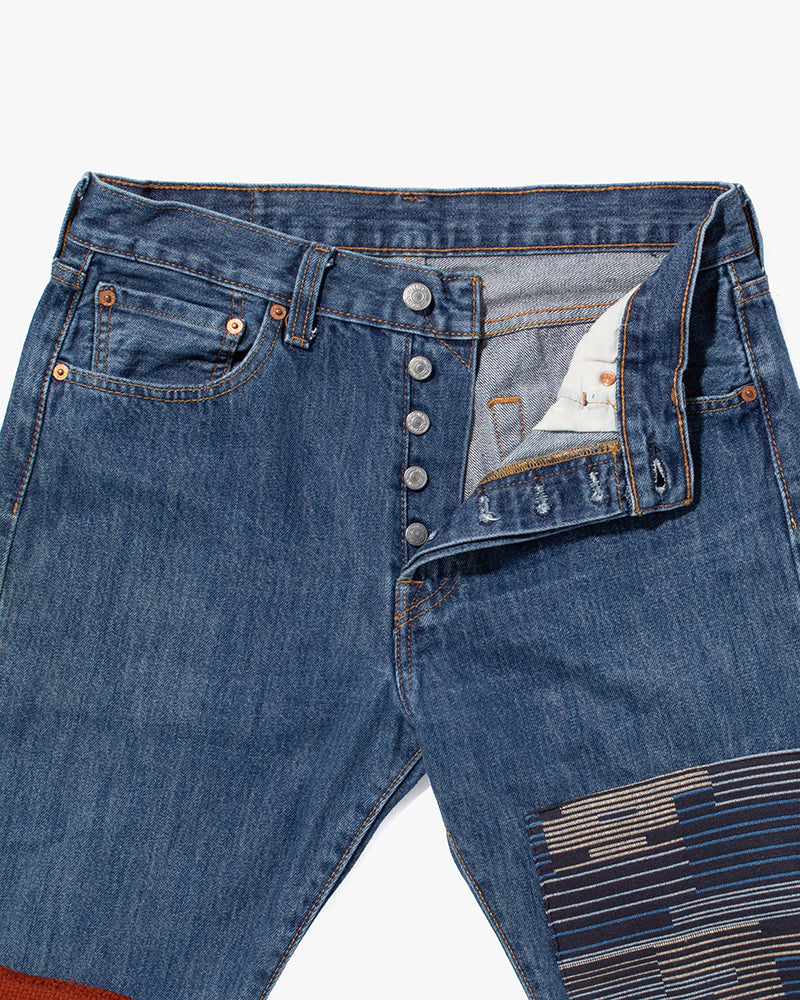 Kiriko Custom Patched Denim Jeans, Levi&