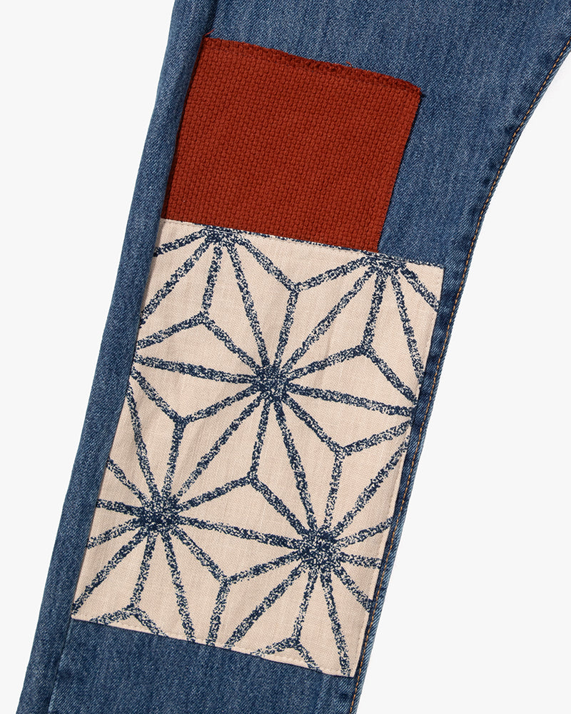 Kiriko Custom Patched Denim Jeans, Levi&