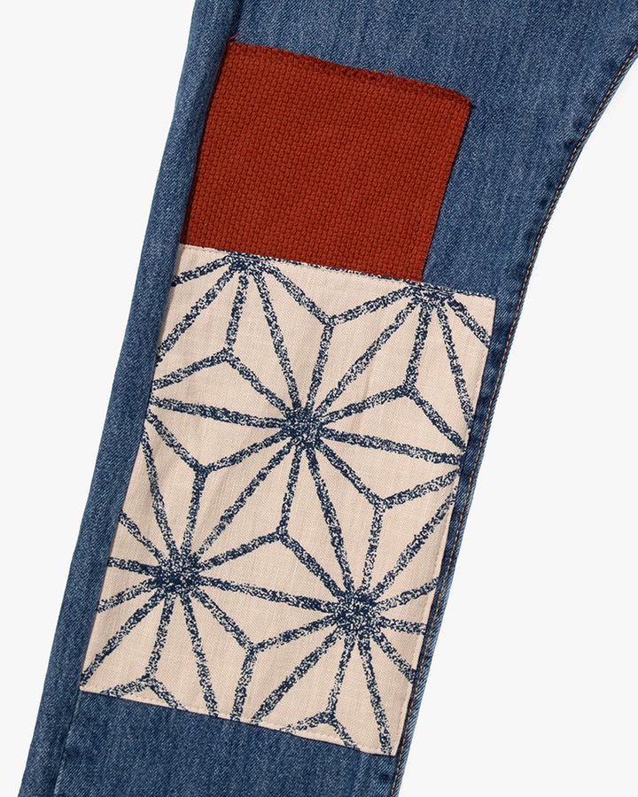Kiriko Custom Patched Denim Jeans, Levi&