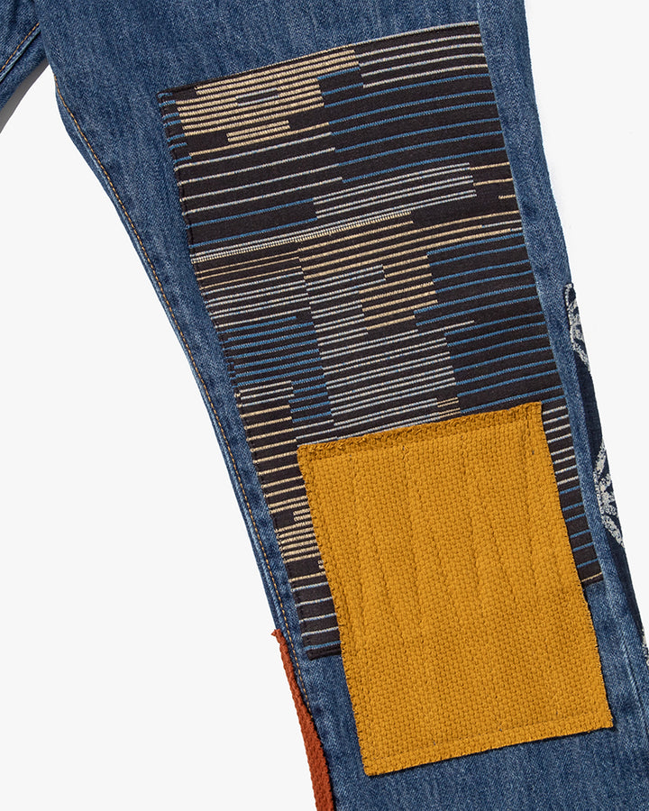 Kiriko Custom Patched Denim Jeans, Levi&