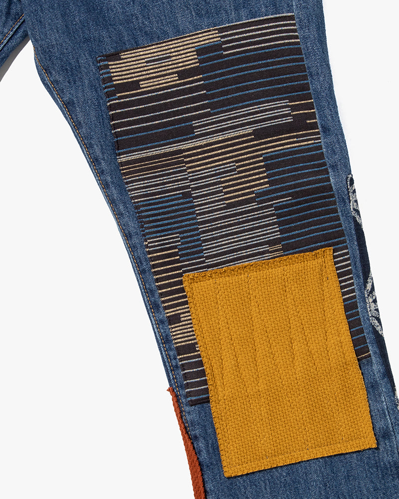 Kiriko Custom Patched Denim Jeans, Levi&
