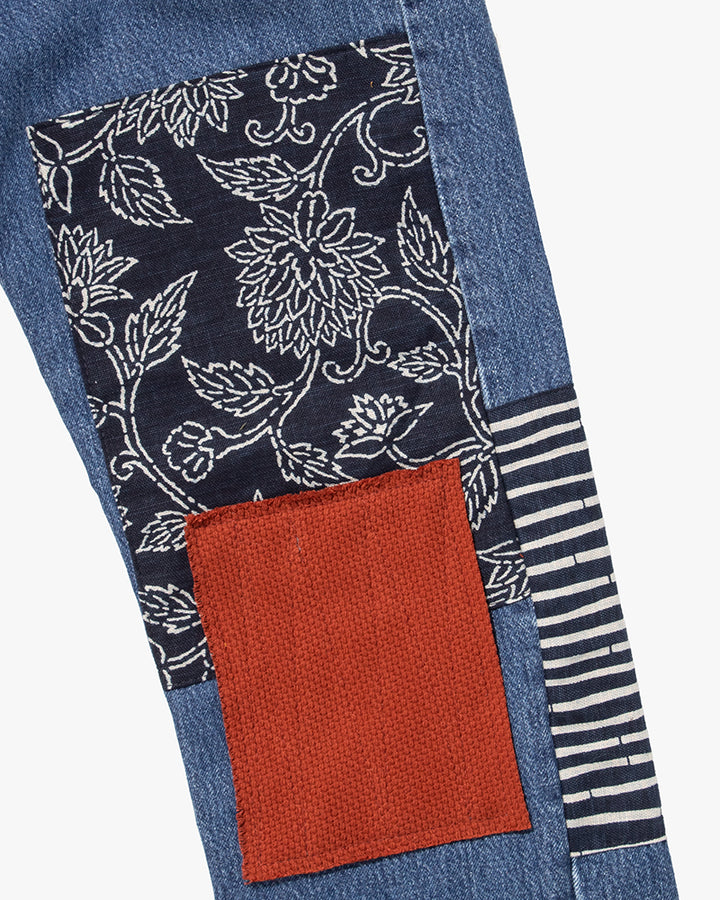 Kiriko Custom Patched Denim Jeans, Levi&