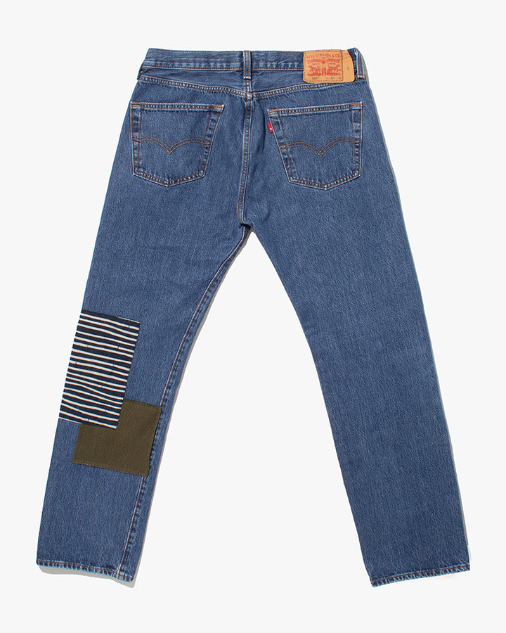 Kiriko Custom Patched Denim Jeans, Levi&