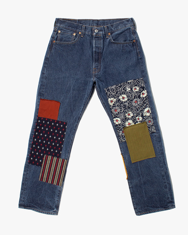 Kiriko Custom Patched Denim Jeans, Levi&