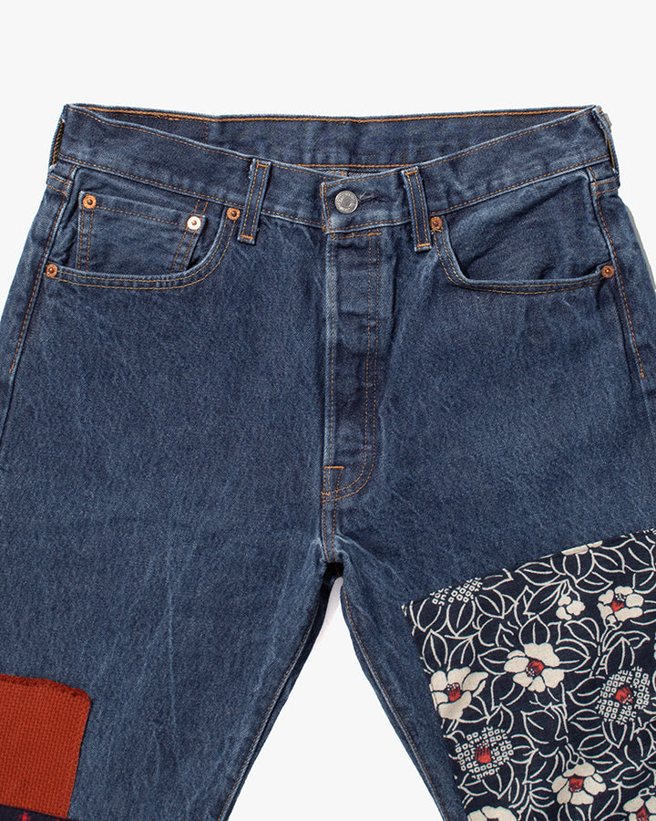 Kiriko Custom Patched Denim Jeans, Levi&