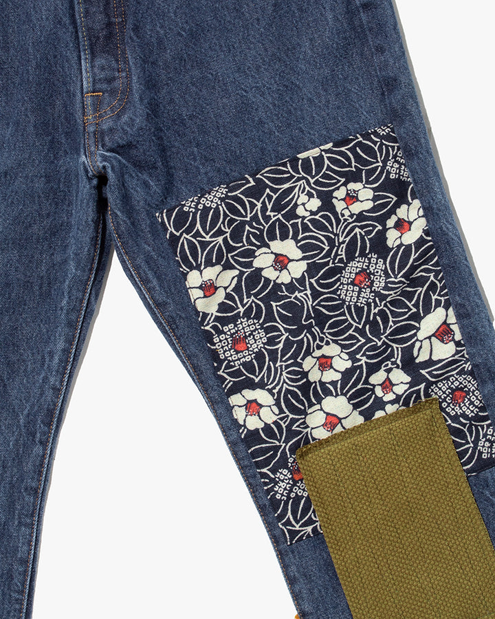 Kiriko Custom Patched Denim Jeans, Levi&