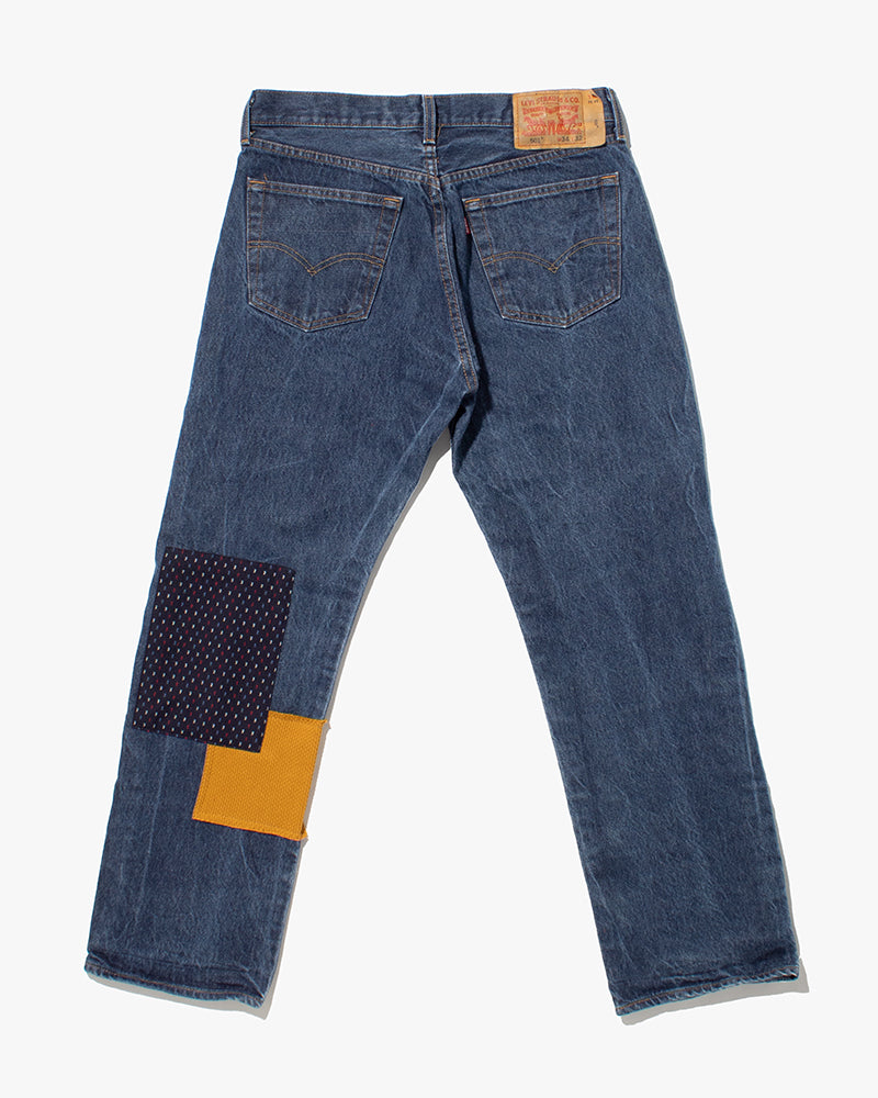 Kiriko Custom Patched Denim Jeans, Levi&